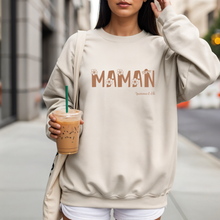 Charger l'image dans la galerie, Collection des fĂȘtes - Crewneck 5 choix de couleurs classiques - Maman de "prĂ©nom(s)"