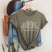 Charger l'image dans la galerie, T-Shirt - Maman fleurs - Couleurs saisonnières