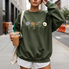 Charger l'image dans la galerie, Crewneck - 4 fleurs - Couleurs Saisonnières