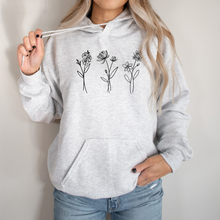 Charger l'image dans la galerie, Hoodie - 3 fleurs personnalisées - couleurs classiques - Adulte