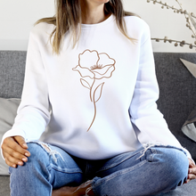 Charger l'image dans la galerie, Crewneck - couleurs classiques - fleur épurée - Adulte