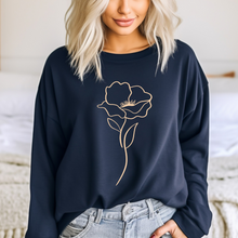 Charger l'image dans la galerie, Crewneck - couleurs classiques - fleur épurée - Adulte