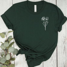 Charger l'image dans la galerie, T-shirt - 2 fleurs personnalisées - Adulte