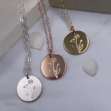 Charger l'image dans la galerie, Collier - fleur de naissance - Adulte