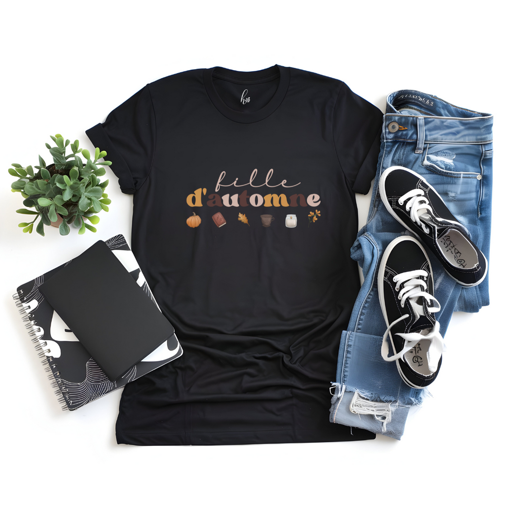 T-Shirt - Fille d'automne - Couleurs classiques