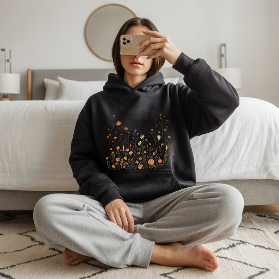Hoodie - 4 choix de couleurs - Champs d'automne