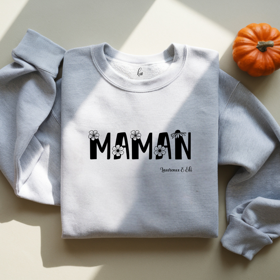 Collection des fêtes - Crewneck 5 choix de couleurs classiques - Maman de 