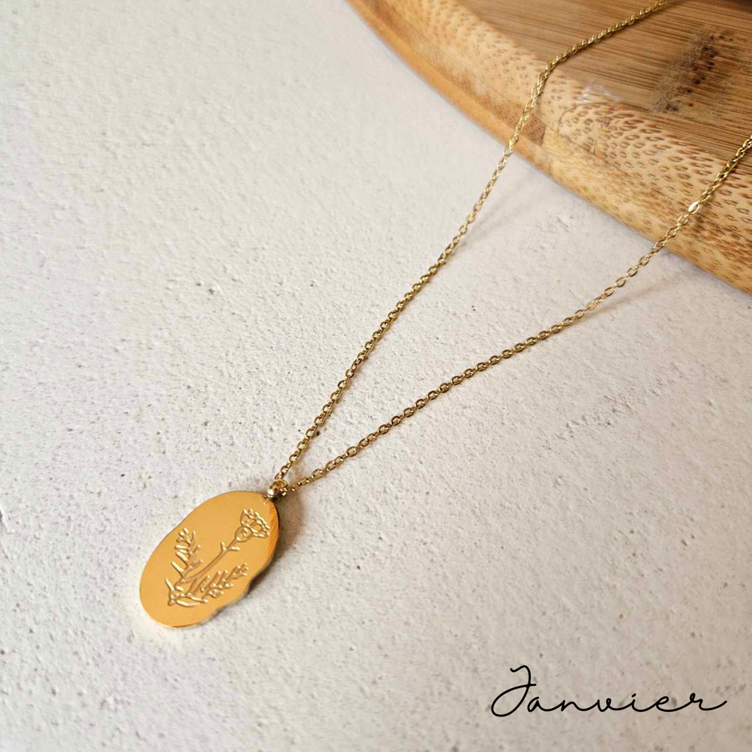 Collier - fleur de naissance - Neuf.Vingt.Cinq - Gold - Adulte