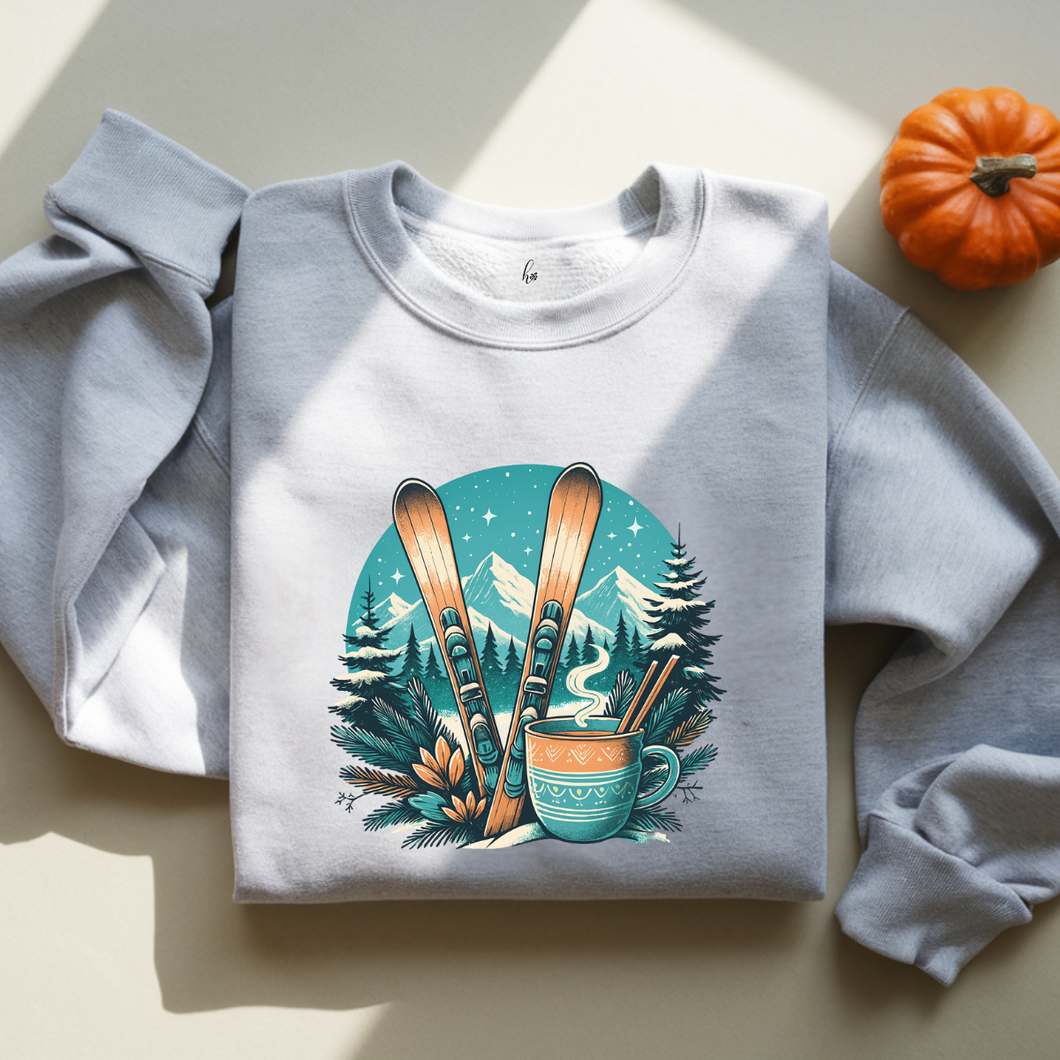 Collection des fêtes - Crewneck 5 choix de couleurs classiques - Soirée de ski