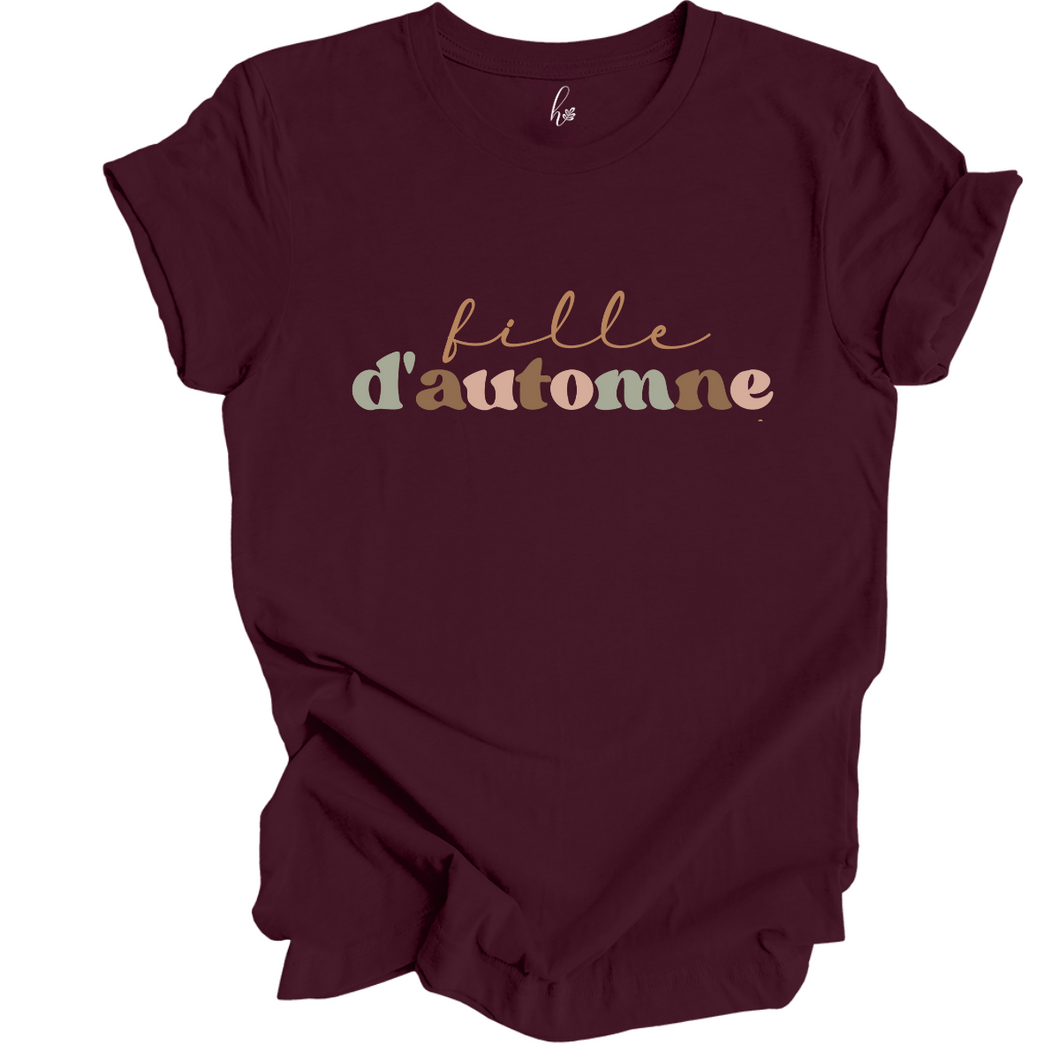 T-Shirt - Fille d'automne - Couleurs saisonnières
