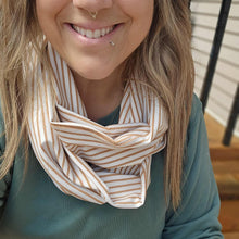 Charger l&#39;image dans la galerie, Foulard infini - Ligné caramel
