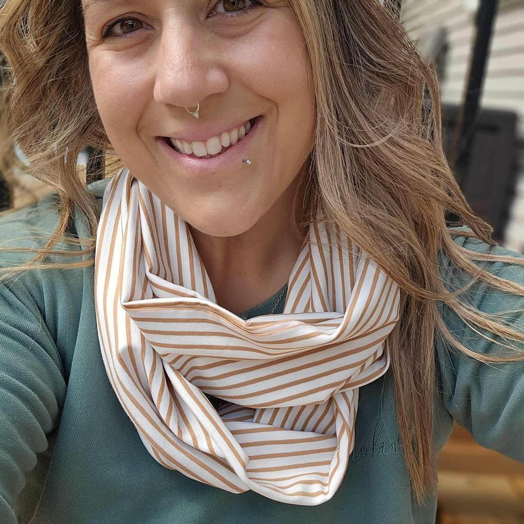 Foulard infini - Ligné caramel