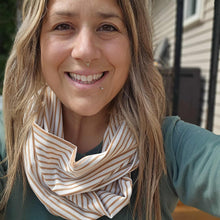 Charger l&#39;image dans la galerie, Foulard infini - Ligné caramel
