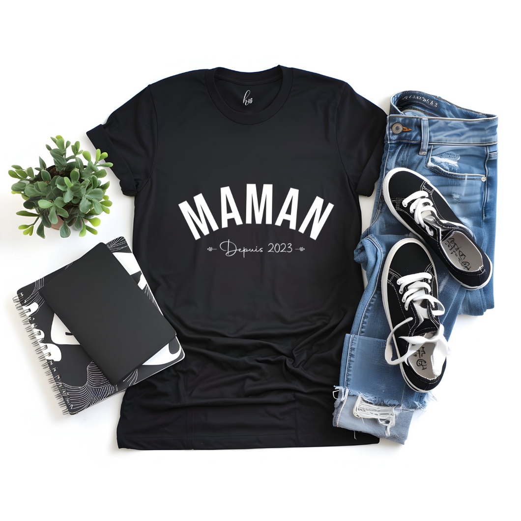 T-Shirt - Maman depuis - Couleurs classiques