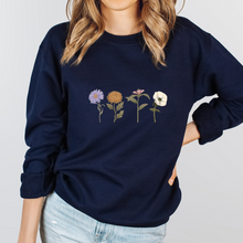 Charger l&#39;image dans la galerie, Crewneck - 4 fleurs - Couleurs classiques
