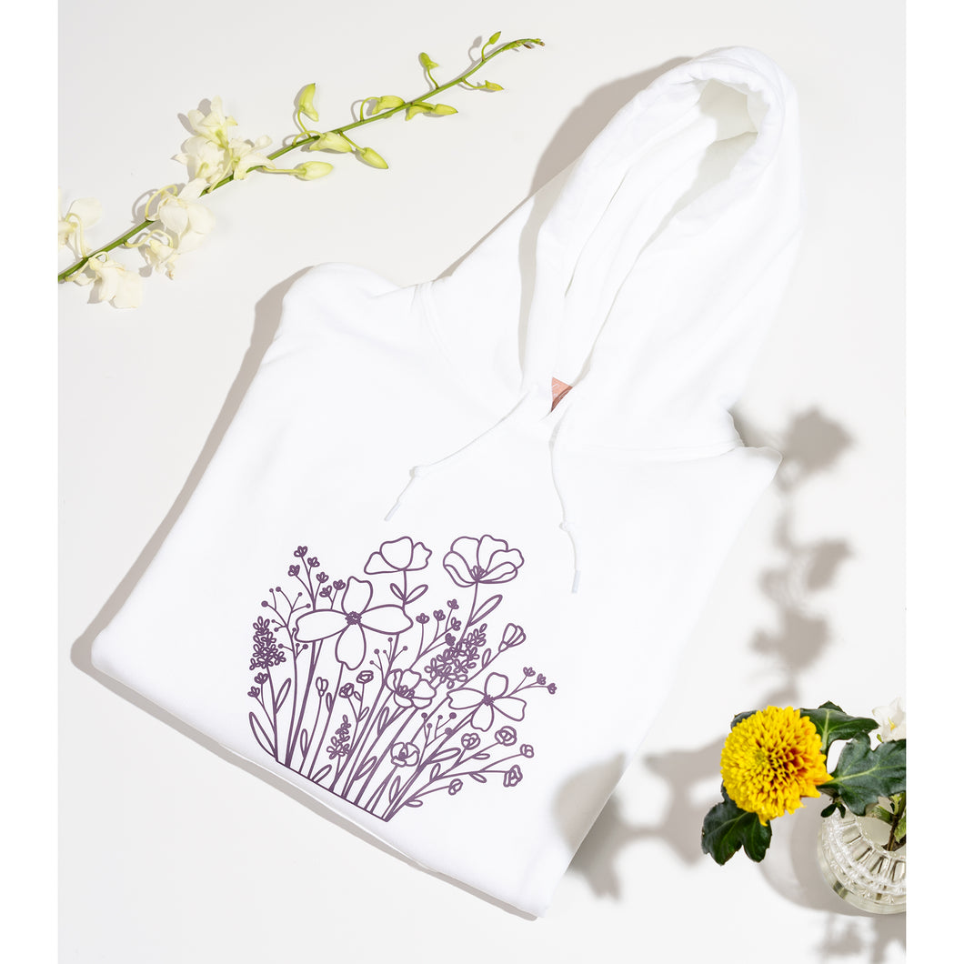 Hoodie - pastel fleurs sauvages - Adulte