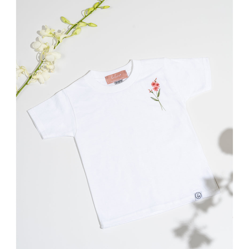 T-shirt - fleur simple - Enfant