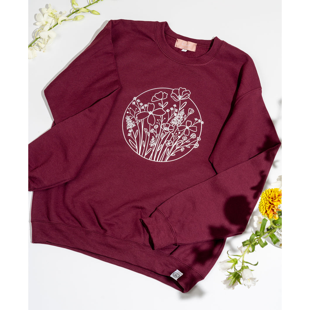 Crewneck - fleurs sauvages - Adulte