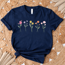 Charger l'image dans la galerie, T-shirt - 5 fleurs personnalisées - adulte
