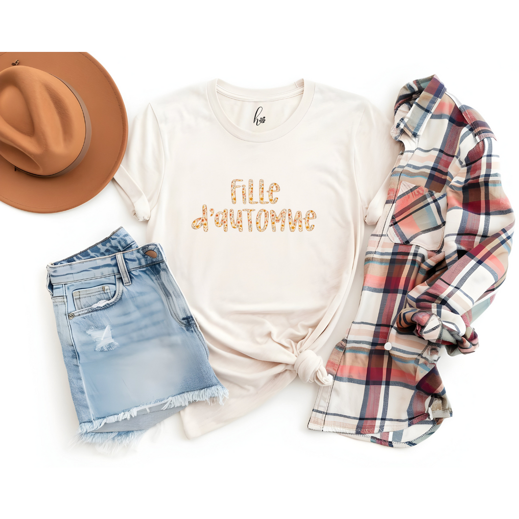 Prêt à partir - T-shirt crème - fille d'automne