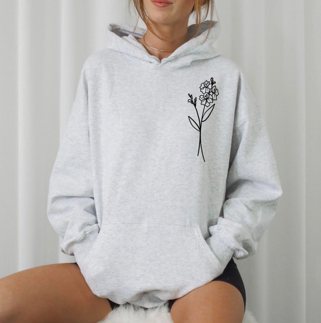 Hoodie - fleur simple - Adulte