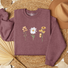 Charger l&#39;image dans la galerie, Crewneck - 6 choix de couleurs - 3 fleurs
