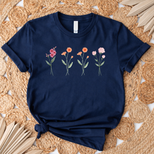 Charger l'image dans la galerie, T-shirt - 4 fleurs personnalisées - adulte

