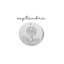 Charger l&#39;image dans la galerie, Collier - fleur de naissance - Neuf.Vingt.Cinq - Argent sterling - Adulte
