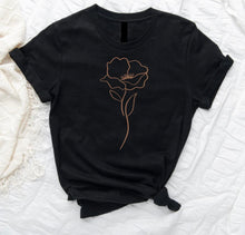 Charger l&#39;image dans la galerie, T-shirt - fleur épurée - Adulte
