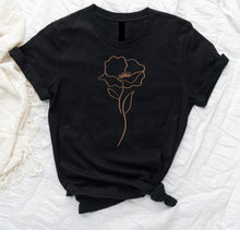 Charger l&#39;image dans la galerie, T-shirt fleur épurée-Adulte
