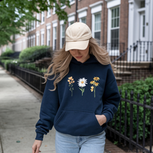 Charger l&#39;image dans la galerie, Hoodie - 4 choix de couleurs - 3 fleurs

