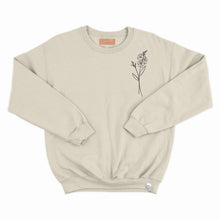 Charger l&#39;image dans la galerie, Crewneck - BRODERIE - 1 fleur simple - couleurs variées - Adulte
