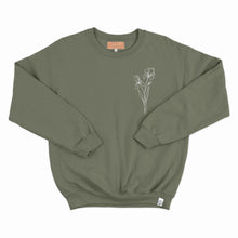 Charger l&#39;image dans la galerie, Crewneck - BRODERIE - 1 fleur simple - couleurs variées - Adulte
