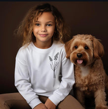 Charger l&#39;image dans la galerie, Crewneck - BRODERIE - 1 fleur simple - Junior
