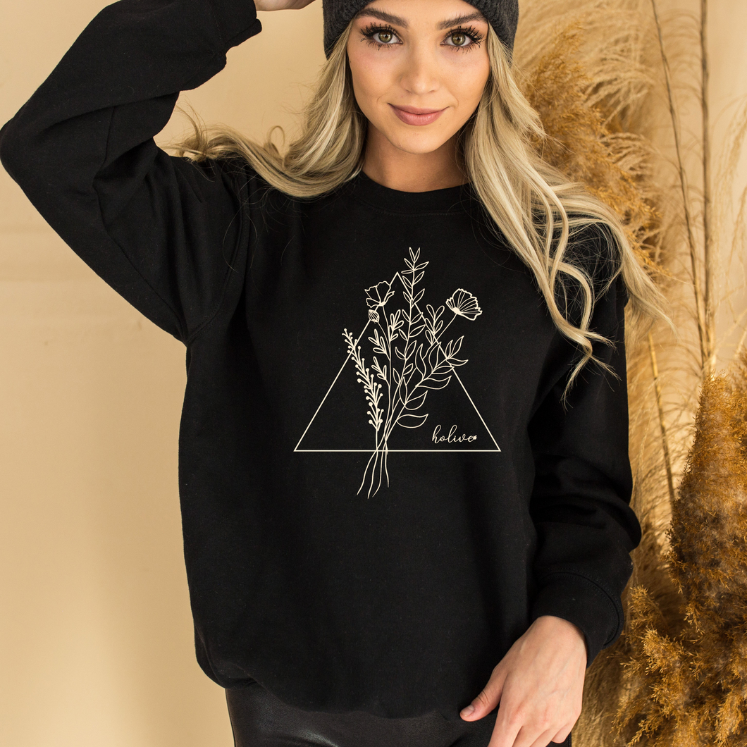 Crewneck couleur classique Élégance florale-Adulte