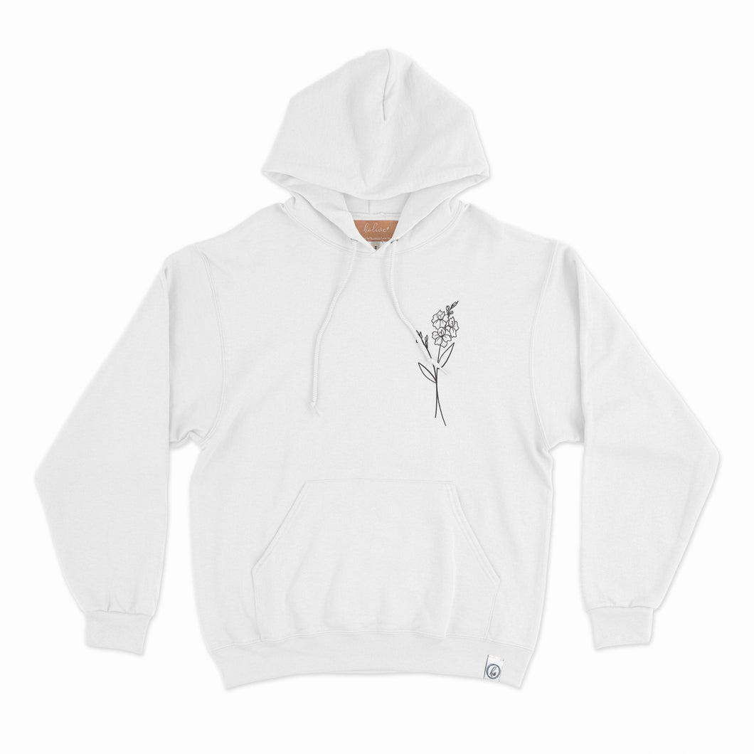 Hoodie - 1 fleur personnalisée - Adulte