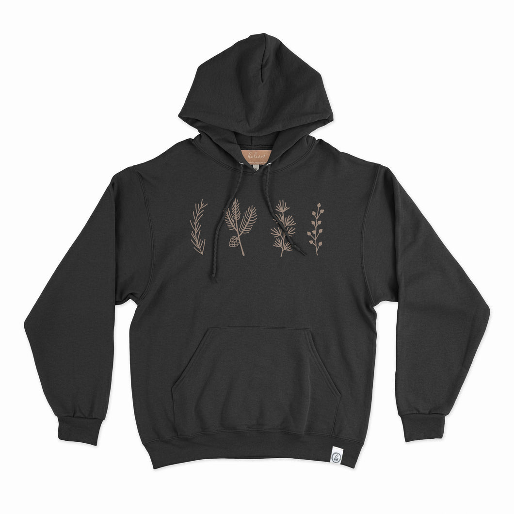 Hoodie - Feuillage hivernal - couleurs classiques- Adulte