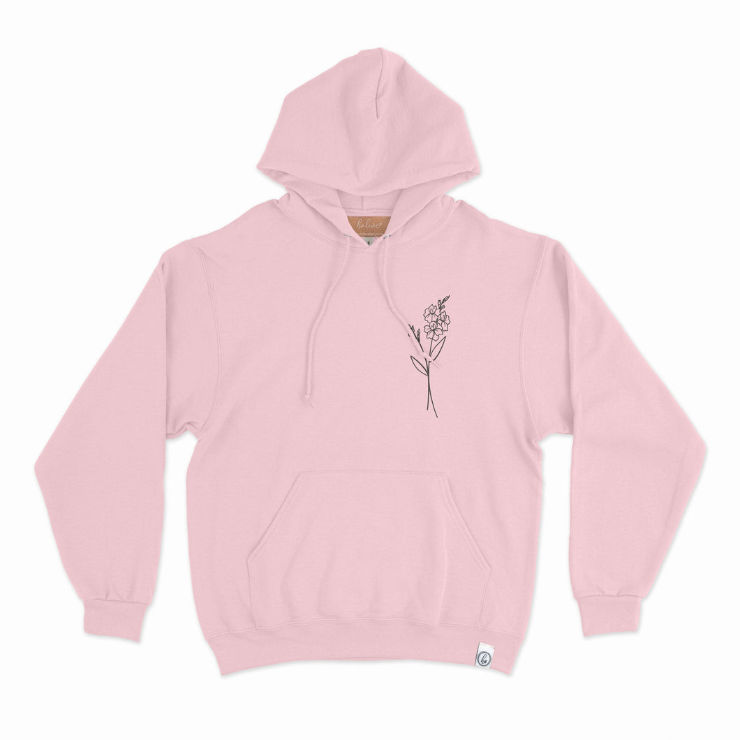 Hoodie - BRODERIE - 1 fleur personnalisée - Adulte