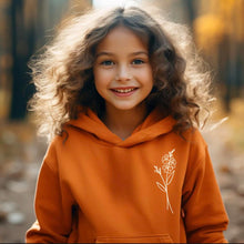 Charger l&#39;image dans la galerie, Hoodie - BRODERIE - 1 fleur simple - Junior
