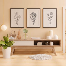 Charger l&#39;image dans la galerie, Impression NUMÉRIQUE fleurs de naissance familiales
