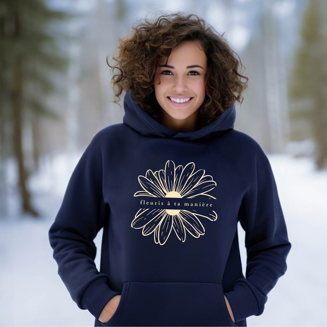 Hoodie couleur classique Fleuris à ta manière-Adulte