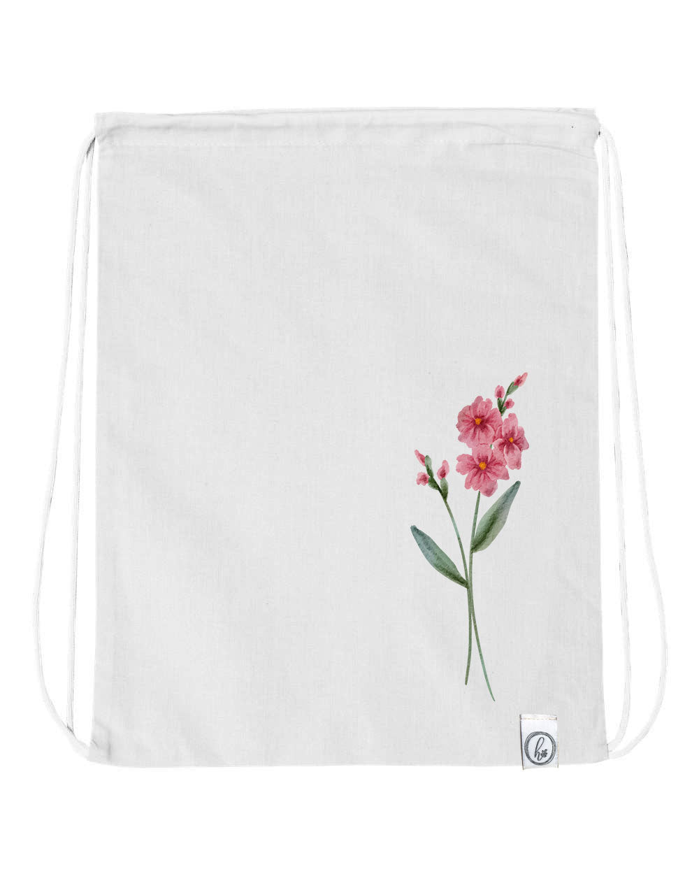 Sac à souliers personnalisé fleur de naissance