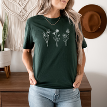 Charger l&#39;image dans la galerie, T-shirt - 3 fleurs - Adulte
