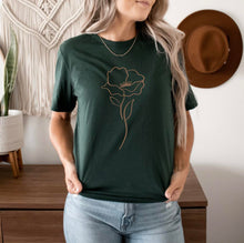 Charger l&#39;image dans la galerie, T-shirt - fleur épurée - Adulte

