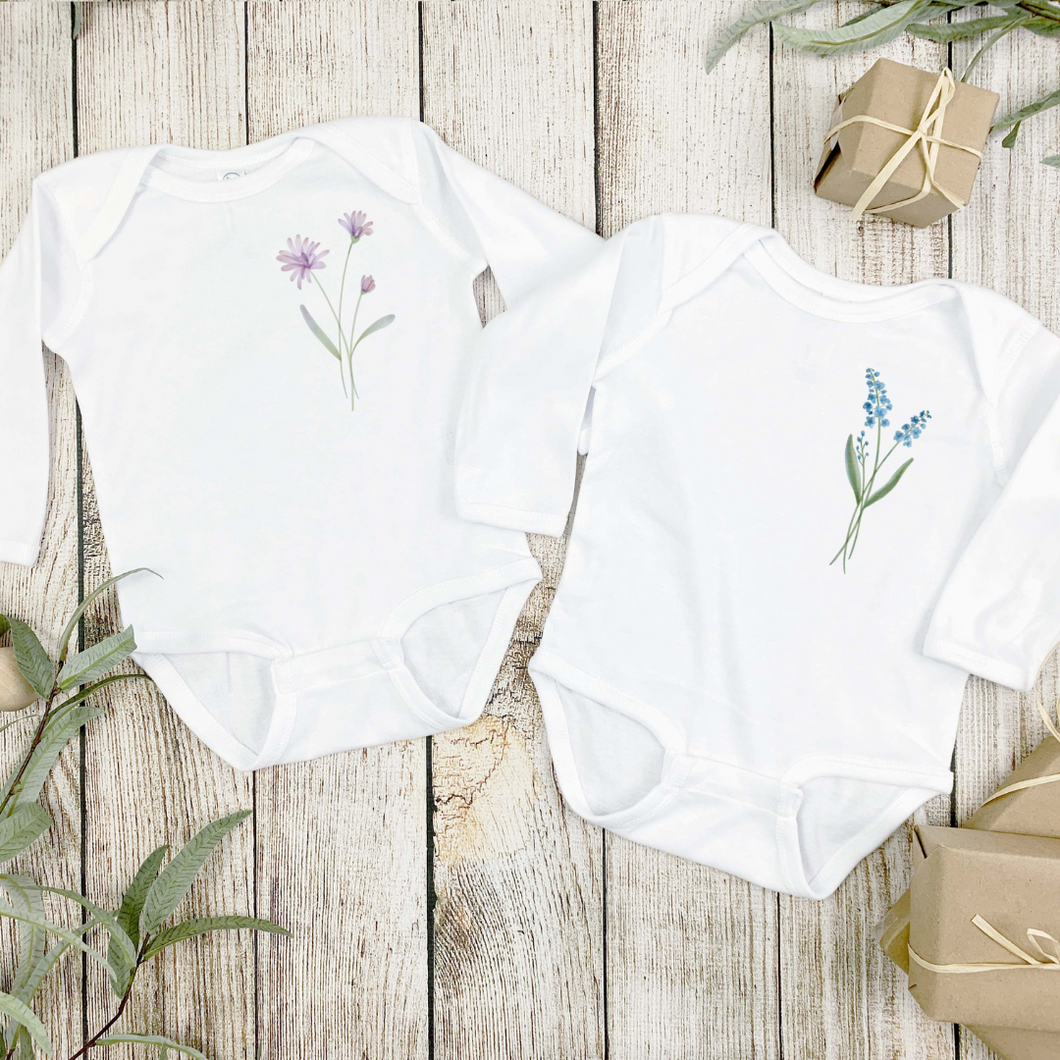 Cache-couche manche longue fleur de naissance enfant