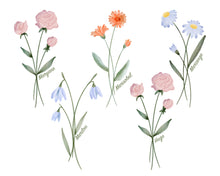 Charger l&#39;image dans la galerie, Impression NUMÉRIQUE fleurs de naissance familiales
